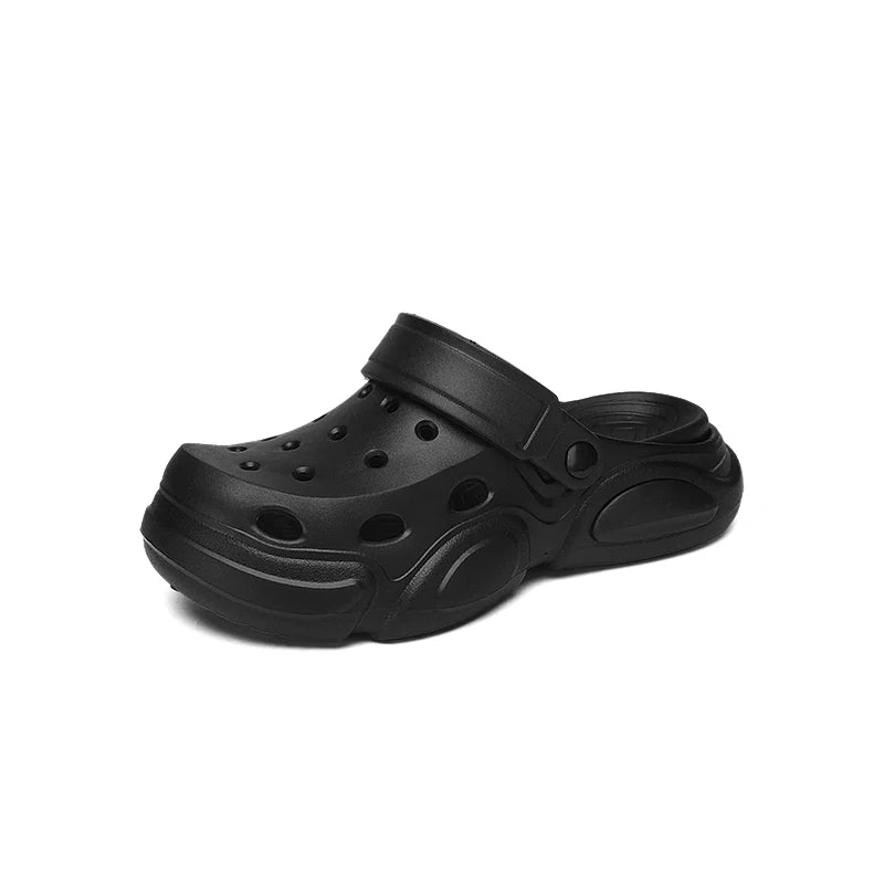 Summer Men's Thick-Soled Non-Slip Breathable Toe-Cap Sandals Casual Beach Slippers